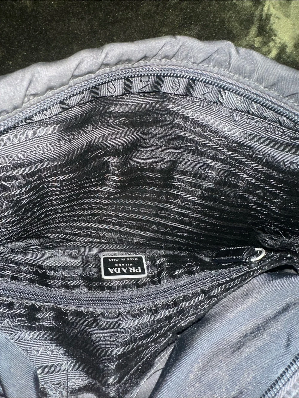Prada Black Nylon Messenger Crossbody Bag